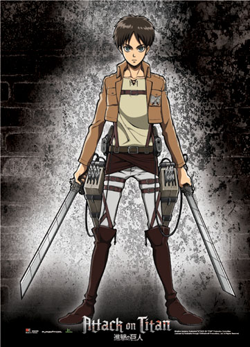 Attack On Titan - Eren Wallscroll, an officially licensed product in our Attack On Titan Wall Scroll Posters department.