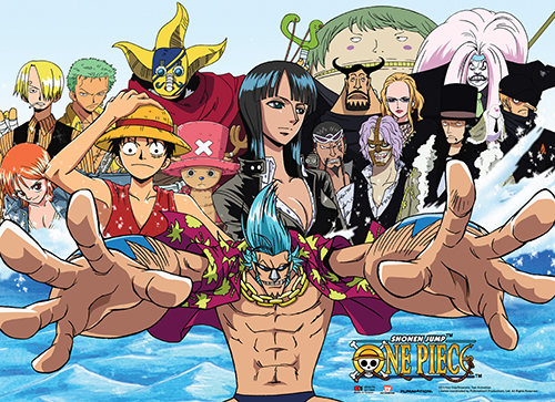 One Piece - Straw Hats & Cp9 Wall Scroll, an officially licensed product in our One Piece Wall Scroll Posters department.