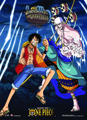 One Piece - Luffy Vs Enel Wallscroll, an officially licensed product in our One Piece Wall Scroll Posters department.