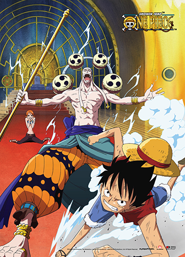 One Piece - Luffy & Nami V.S. Enel Wall Scroll, an officially licensed product in our One Piece Wall Scroll Posters department.