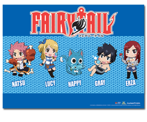 Fairy Tail - Sd Group 2 Wallscroll, an officially licensed product in our Fairy Tail Wall Scroll Posters department.
