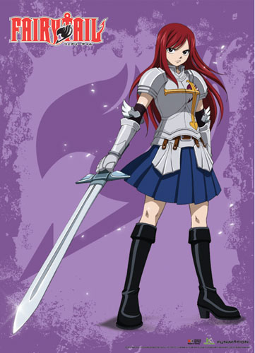 Fairy Tail - Erza Single Shot Wallscroll, an officially licensed product in our Fairy Tail Wall Scroll Posters department.