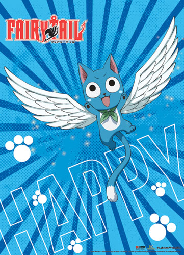 Fairy Tail - Happy Single Shot Wall Scroll, an officially licensed product in our Fairy Tail Wall Scroll Posters department.