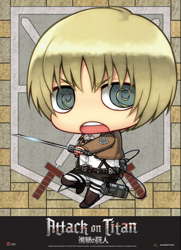 Attack On Titan - Sd Armin Wallscroll, an officially licensed product in our Attack On Titan Wall Scroll Posters department.