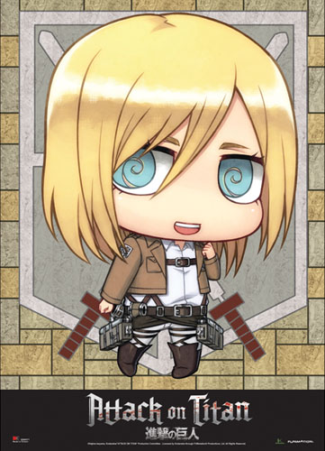Attack On Titan - Sd Christa Wallscroll, an officially licensed product in our Attack On Titan Wall Scroll Posters department.