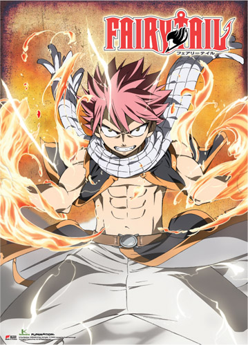 Fairy Tail - Lightning Fire Mode Natsu Wall Scroll, an officially licensed product in our Fairy Tail Wall Scroll Posters department.