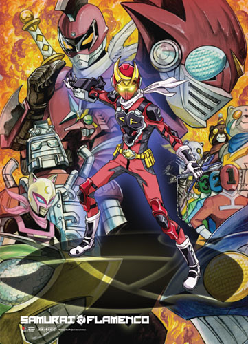 Samurai Flamenco - Explosive Group Shot Wallscroll, an officially licensed product in our Samurai Flamenco Wall Scroll Posters department.