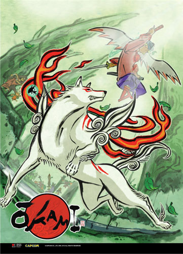 Okami - Amaterasu & Waka Wallscroll, an officially licensed product in our Okamiden Wall Scroll Posters department.