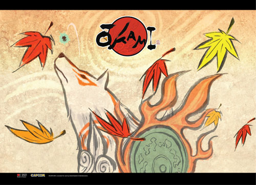 Okami - Amaterasu Autumn Wallscroll, an officially licensed product in our Okamiden Wall Scroll Posters department.