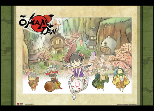 Okami Den - Yakushi Village Wallscroll, an officially licensed product in our Okamiden Wall Scroll Posters department.