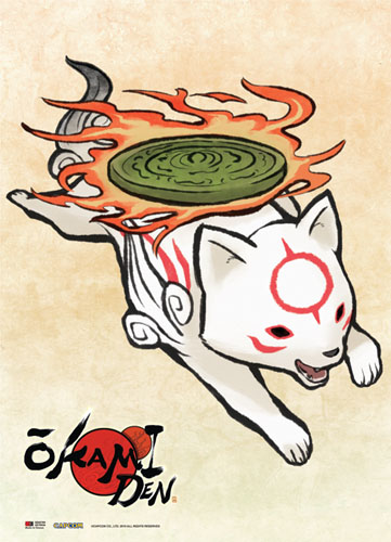 Okami Den - Chibiterasu Wallscroll, an officially licensed product in our Okamiden Wall Scroll Posters department.