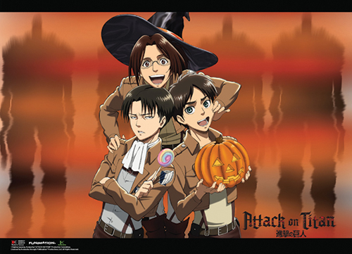 Attack On Titan - Halloween Group Wallscroll, an officially licensed product in our Attack On Titan Wall Scroll Posters department.