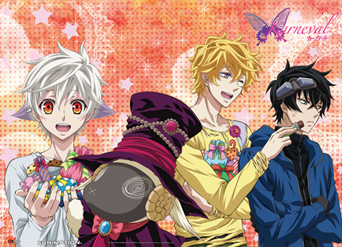 Karneval - Nai, Hitsuji, Yogi & Garaki Wall Scroll, an officially licensed product in our Karneval Wall Scroll Posters department.