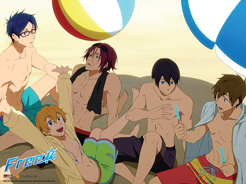 Free! - Under The Beach Umbrella Wall Scroll, an officially licensed product in our Free! Wall Scroll Posters department.