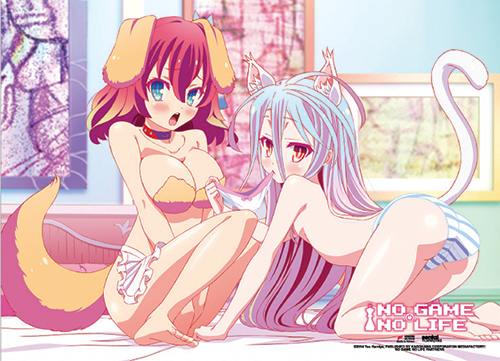 No Game No Life - Dog & Cat Wall Scroll, an officially licensed product in our No Game No Life Wall Scroll Posters department.