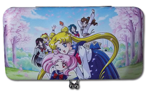 Sailor Moon - School Girls & Cherry Blossoms Kisslock Hinge Wallet, an officially licensed product in our Sailor Moon Wallet & Coin Purse department.