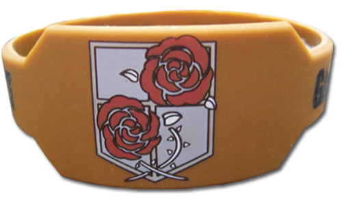 Attack On Titan - Garrison Regiement Pvc Wristband, an officially licensed product in our Attack On Titan Wristbands department.