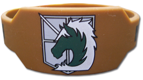 Attack On Titan - Military Police Regiment Pvc Wristband, an officially licensed product in our Attack On Titan Wristbands department.