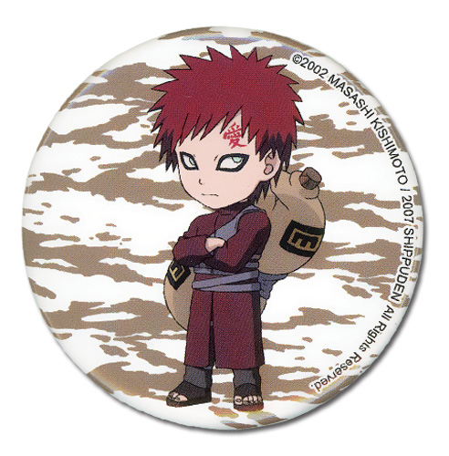 Naruto Shippuden Gaara Sd Button, an officially licensed product in our Naruto Shippuden Buttons department.