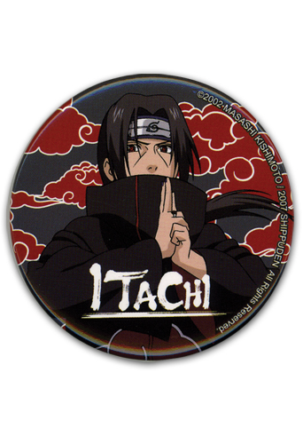 Naruto Shippuden Itachi Button, an officially licensed product in our Naruto Shippuden Buttons department.