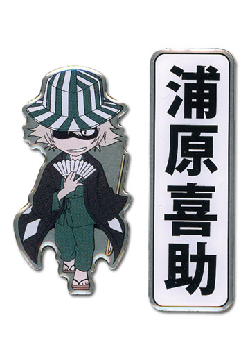 Bleach Kisuke & Name Tag Pin Set, an officially licensed Bleach product at B.A. Toys.