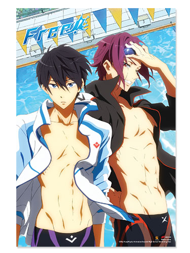 Free! - Haruka Rin Paper Poster, an officially licensed product in our Free! Posters department.