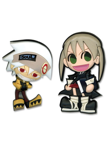 Soul Eater Soul & Maka Pvc Pin Set, an officially licensed product in our Soul Eater Pins & Badges department.