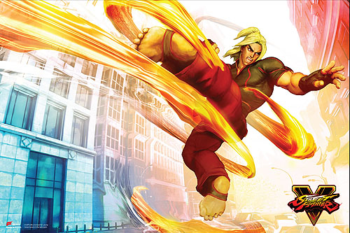 Street Fighter V - Ken Paper Poster, an officially licensed product in our Street Fighter Posters department.