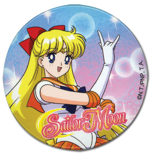 Sailormoon Sailor Venus Button, an officially licensed product in our Sailor Moon Buttons department.