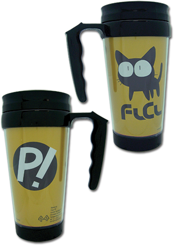 Flcl Takkun Cat & P! Tumbler With Handle, an officially licensed product in our Flcl Mugs & Tumblers department.