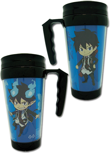 Blue Exorcist Rin Tumbler With Handle, an officially licensed Blue Exorcist product at B.A. Toys.