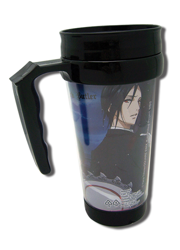 Black Butler Phantomhive Tumbler With Handle, an officially licensed product in our Black Butler Mugs & Tumblers department.