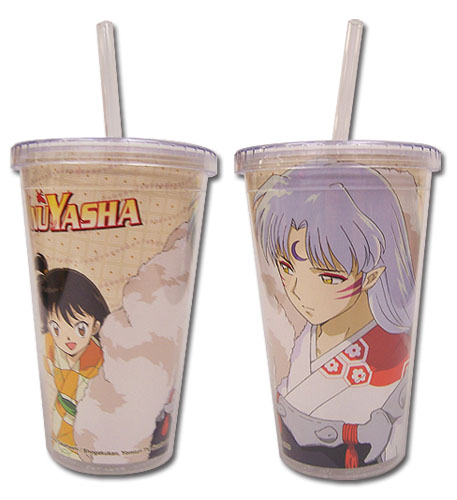 Inuyasha - Sesshomaru & Rin Tumbler With Straw Lid, an officially licensed product in our Inuyahsa Mugs & Tumblers department.