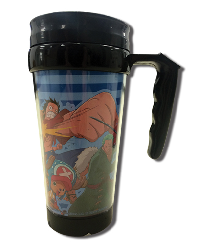 One Piece - New World Fighting Group Tumbler With Handle, an officially licensed product in our One Piece Mugs & Tumblers department.