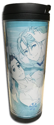 Yuri On Ice!!! - Yuri & Victor Lying On Ground Tumbler, an officially licensed product in our Yuri!!! On Ice Mugs & Tumblers department.