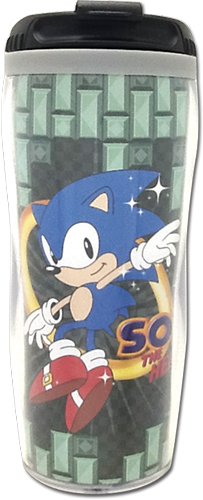 Classic Sonic - Sonic Gets Ring Tumbler, an officially licensed product in our Sonic Mugs & Tumblers department.