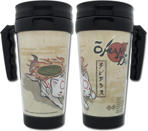 Okami-Den - Chibiterasu Tumbler With Handle, an officially licensed product in our Okamiden Mugs & Tumblers department.