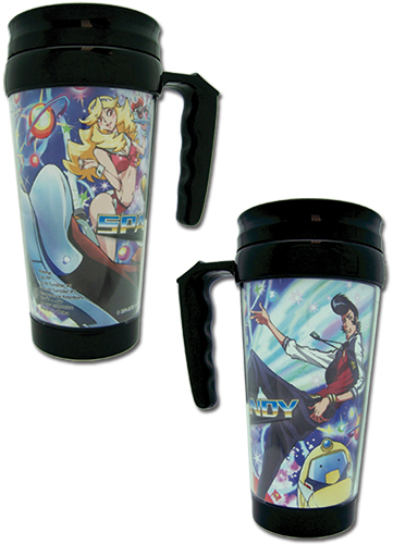 Space Dandy - Dandy Group & Boobie Girl Tumbler With Handle, an officially licensed product in our Space Dandy Mugs & Tumblers department.