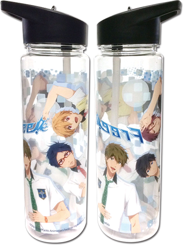 Free! - Surrounded Group Tritan Water Bottle, an officially licensed product in our Free! Mugs & Tumblers department.