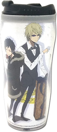 Durarara!! X2 - Izaya & Shizuo With Gift Tumbler, an officially licensed product in our Durarara!! Mugs & Tumblers department.