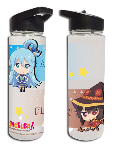 Konosuba - Aqua & Megumin Tritan Water Bottle, an officially licensed product in our Konosuba Mugs & Tumblers department.