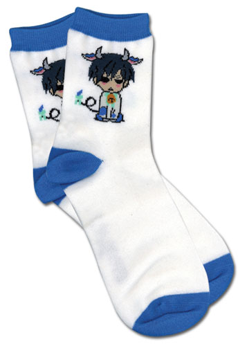Black Butler Cow Ciel Socks, an officially licensed Black Butler product at B.A. Toys.