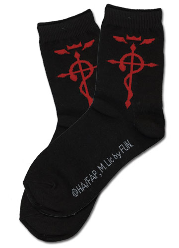 Fullmetal Alchemist Brotherhood - Flamel Cross Socks, an officially licensed product in our Fullmetal Alchemist Costumes & Accessories department.