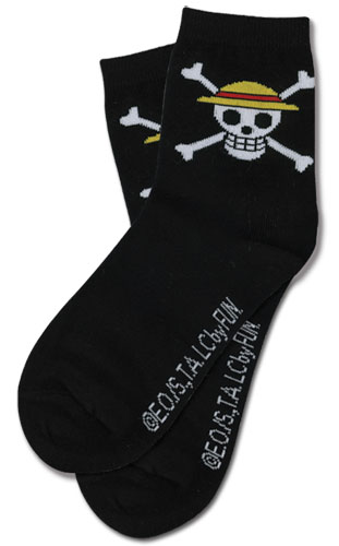 One Piece - Straw Hat Pirates Jolly Roger Socks, an officially licensed product in our One Piece Costumes & Accessories department.