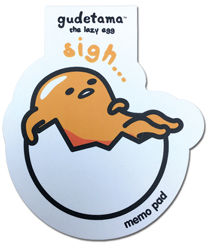 Gudetama - Sigh Memo Pad, an officially licensed product in our Gudetama Stationery department.