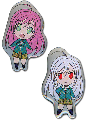 Rosario Vampire Moka And Shinmoda Pinset, an officially licensed product in our Rosario Vampire Pins & Badges department.