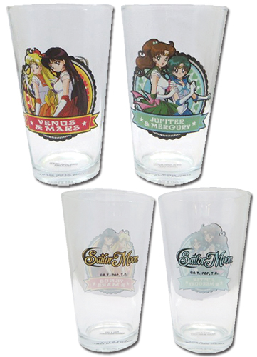 Sailor Moon - Set 2 Waterglass, an officially licensed product in our Sailor Moon Mugs & Tumblers department.