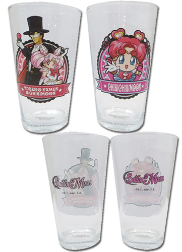 Sailor Moon - Set 4 Waterglass, an officially licensed product in our Sailor Moon Mugs & Tumblers department.