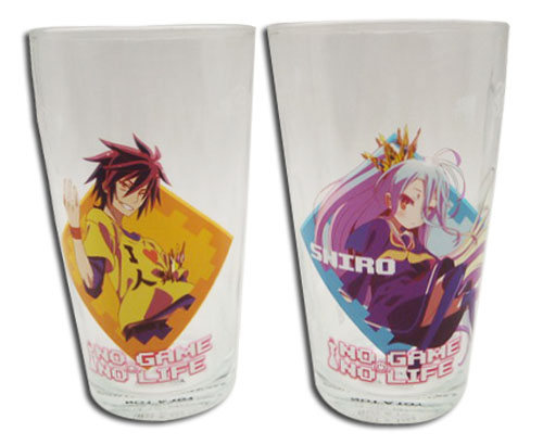 No Game No Life - Set 1 Drinking Glass, an officially licensed product in our No Game No Life Mugs & Tumblers department.
