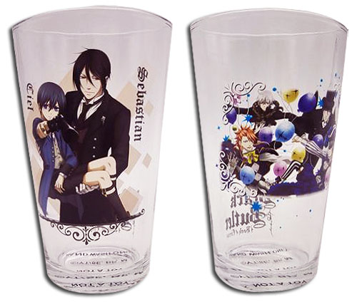 Black Butler Boc - Set 2 Waterglass, an officially licensed product in our Black Butler Book Of Circus Mugs & Tumblers department.